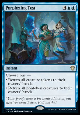 (030) Magic The Gathering Commander: Strixhaven Single: Perplexing Test  Rare