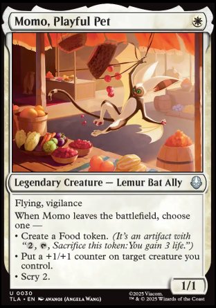 (030) Magic The Gathering Magic: The Gathering | Avatar: The Last Airbender Single: Momo, Playful Pet Holo Uncommon