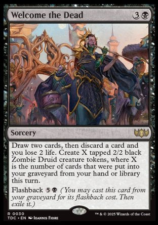 (030) Magic The Gathering Commander: Tarkir: Dragonstorm Single: Welcome the Dead  Rare