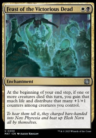 (030) Magic The Gathering March of the Machine: The Aftermath Single: Feast of the Victorious Dead Holo Uncommon