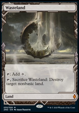 (030/030) Magic The Gathering Zendikar Rising Expeditions Single: Wasteland Holo Mythic