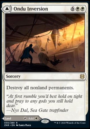 (030) Magic The Gathering Zendikar Rising: Promos Single: Ondu Inversion // Ondu Skyruins  Rare