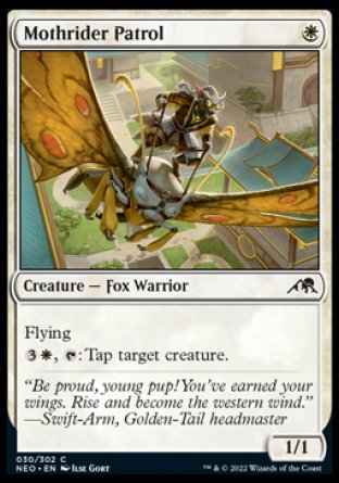 (030) Magic The Gathering Kamigawa: Neon Dynasty Single: Mothrider Patrol Holo Common