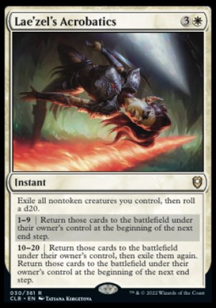 (030) Magic The Gathering Commander Legends: Battle for Baldur's Gate Single: Lae'zel's Acrobatics Holo Rare