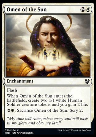(030/254) Magic The Gathering Theros Beyond Death Single: Omen of the Sun  Common