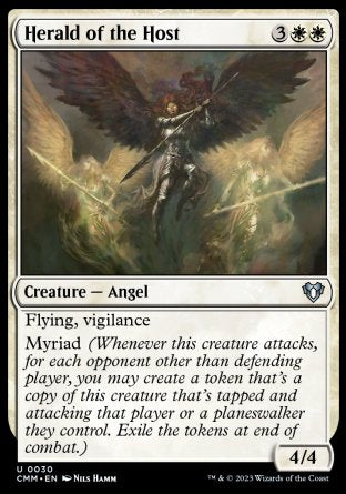(030) Magic The Gathering Commander Masters Single: Herald of the Host Holo Uncommon