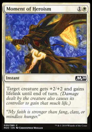 (030/280) Magic The Gathering Core 2020 Single: Moment of Heroism  Common
