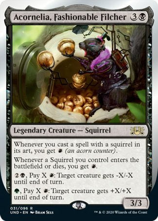 (031/096) Magic The Gathering Unsanctioned Single: Acornelia, Fashionable Filcher Holo Rare