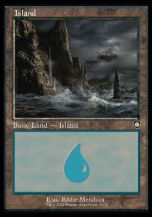 (031) Magic The Gathering Commander: The Brothers' War Single: Island (V.1)  Land