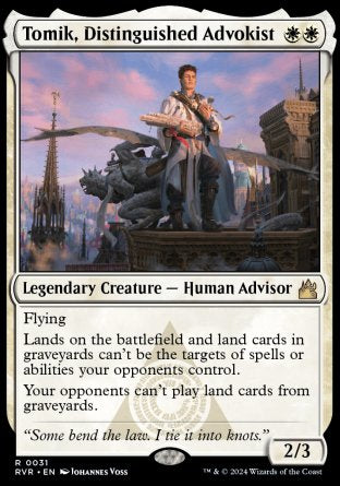 (031) Magic The Gathering Ravnica Remastered Single: Tomik, Distinguished Advokist  Rare