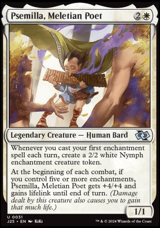 (031) Magic The Gathering Foundations Jumpstart Single: Psemilla, Meletian Poet  Uncommon