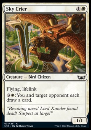 (031) Magic The Gathering Streets of New Capenna Single: Sky Crier Holo Common
