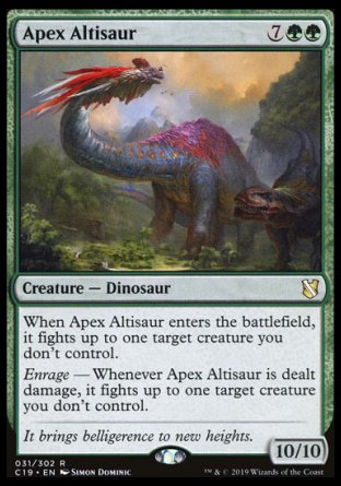 (031) Magic The Gathering Commander 2019 Single: Apex Altisaur  Rare