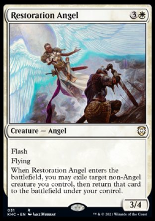 (031) Magic The Gathering Commander: Kaldheim Single: Restoration Angel  Rare