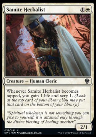 (031) Magic The Gathering Dominaria United Single: Samite Herbalist Holo Common