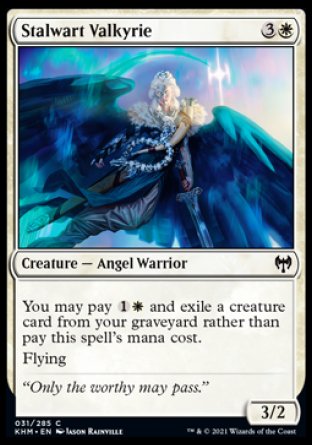 (031/285) Magic The Gathering Kaldheim Single: Stalwart Valkyrie  Common