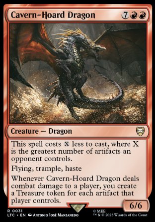 (031) Magic The Gathering Commander: The Lord of the Rings: Tales of Middle-earth Single: Cavern-Hoard Dragon  Rare