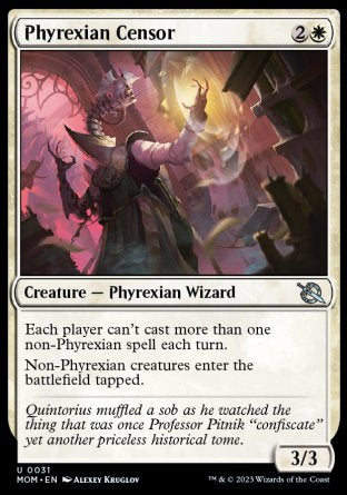 (031) Magic The Gathering March of the Machine Single: Phyrexian Censor Holo Uncommon