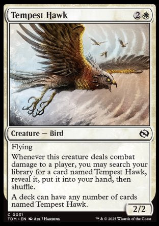 (031) Magic The Gathering Tarkir: Dragonstorm Single: Tempest Hawk  Common