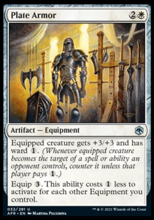 (032) Magic The Gathering Adventures in the Forgotten Realms Single: Plate Armor  Uncommon
