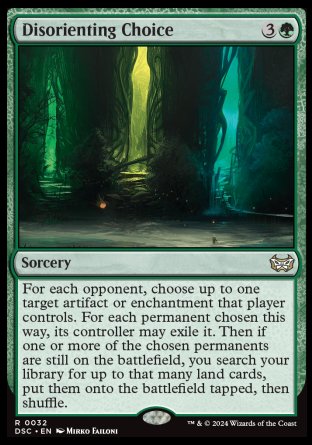 (032) Magic The Gathering Commander: Duskmourn: House of Horror Single: Disorienting Choice  Rare