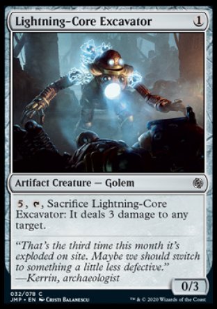 (032) Magic The Gathering Jumpstart Single: Lightning-Core Excavator  Common