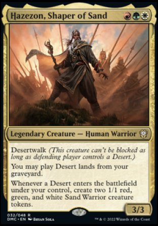 (032) Magic The Gathering Commander: Dominaria United Single: Hazezon, Shaper of Sand  Rare