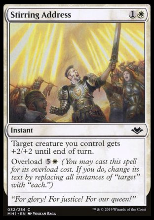 (032/254) Magic The Gathering Modern Horizons Single: Stirring Address Holo Common