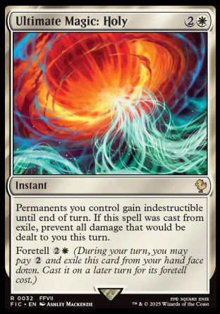 (032) Magic The Gathering Commander: Magic: The Gathering - FINAL FANTASY: Collector's Edition Single: Ultimate Magic: Holy Holo Rare