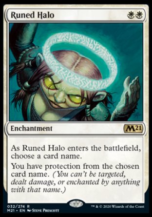 (032) Magic The Gathering Core 2021: Promos Single: Runed Halo (V.1)  Rare