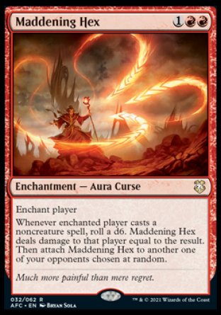 (032) Magic The Gathering Commander: Adventures in the Forgotten Realms Single: Maddening Hex  Rare