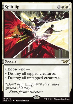 (032) Magic The Gathering Duskmourn: House of Horror Single: Split Up Holo Rare