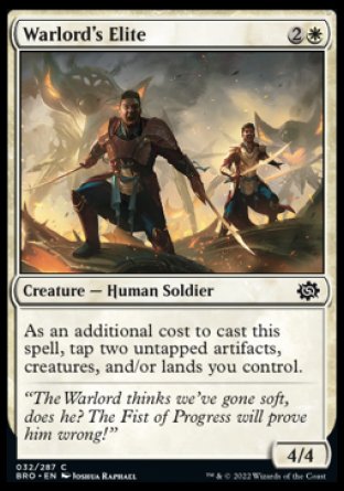 (032) Magic The Gathering The Brothers' War Single: Warlord's Elite Holo Common