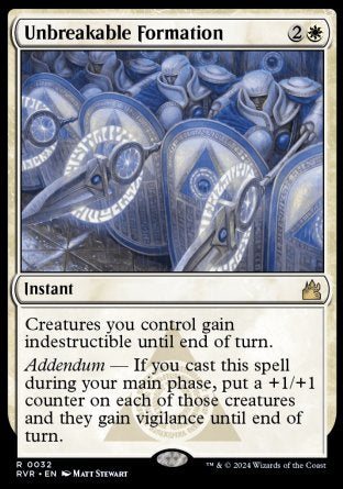 (032) Magic The Gathering Ravnica Remastered Single: Unbreakable Formation  Holo Rare