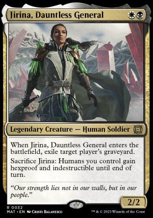 (032) Magic The Gathering March of the Machine: The Aftermath Single: Jirina, Dauntless General Holo Rare
