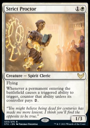 (033) Magic The Gathering Strixhaven: School of Mages Single: Strict Proctor  Rare