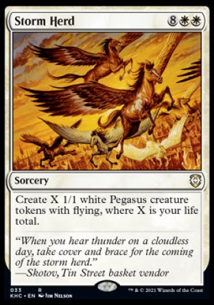 (033) Magic The Gathering Commander: Kaldheim Single: Storm Herd  Rare