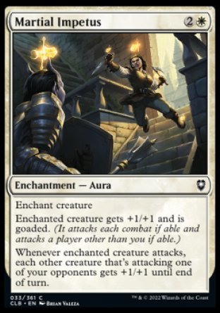(033) Magic The Gathering Commander Legends: Battle for Baldur's Gate Single: Martial Impetus  Common