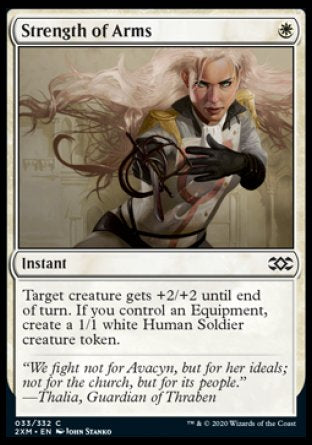 (033/332) Magic The Gathering Double Masters Single: Strength of Arms Holo Common