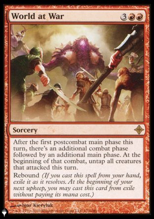 (172) Magic The Gathering The List Single: World at War  Rare