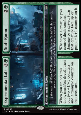 (033) Magic The Gathering Commander: Duskmourn: House of Horror Single: Experimental Lab // Staff Room  Rare