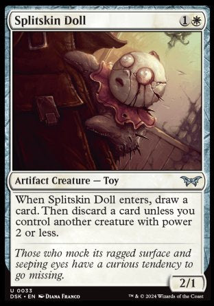 (033) Magic The Gathering Duskmourn: House of Horror Single: Splitskin Doll  Uncommon