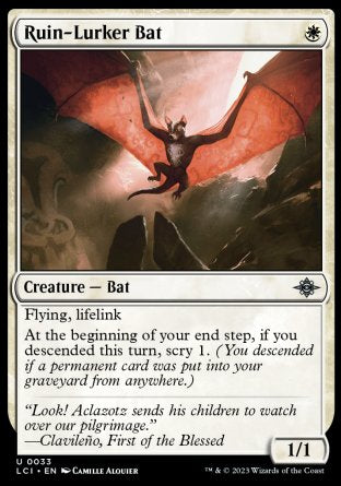 (033) Magic The Gathering The Lost Caverns of Ixalan Single: Ruin-Lurker Bat  Uncommon