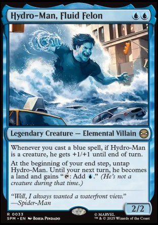 (033) Magic The Gathering Magic: The Gathering | Marvel's Spider-Man Single: Hydro-Man, Fluid Felon  Rare