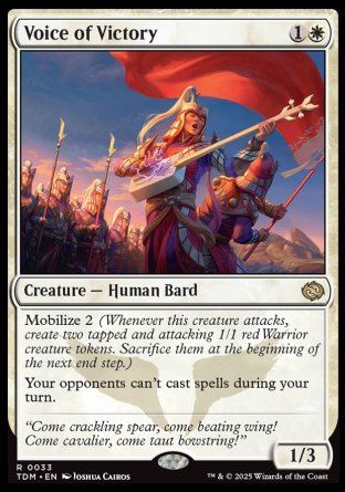 (033) Magic The Gathering Tarkir: Dragonstorm: Promos Single: Voice of Victory (V.2)  Holo Rare