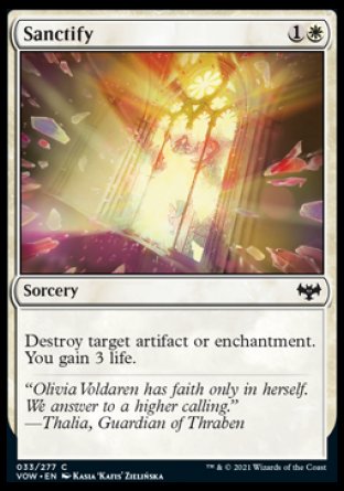 (033) Magic The Gathering Innistrad: Crimson Vow Single: Sanctify  Common