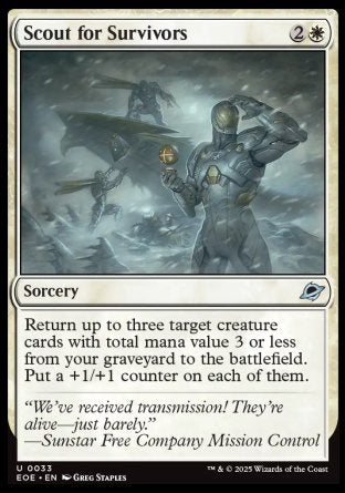 (033) Magic The Gathering Edge of Eternities Single: Scout for Survivors Holo Uncommon