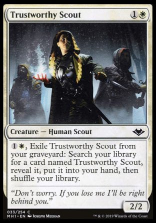 (033/254) Magic The Gathering Modern Horizons Single: Trustworthy Scout Holo Common
