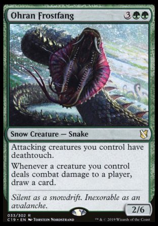 (033) Magic The Gathering Commander 2019 Single: Ohran Frostfang  Rare