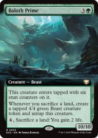 (033) Magic The Gathering Commander: Edge of Eternities: Extras Single: Baloth Prime  Rare